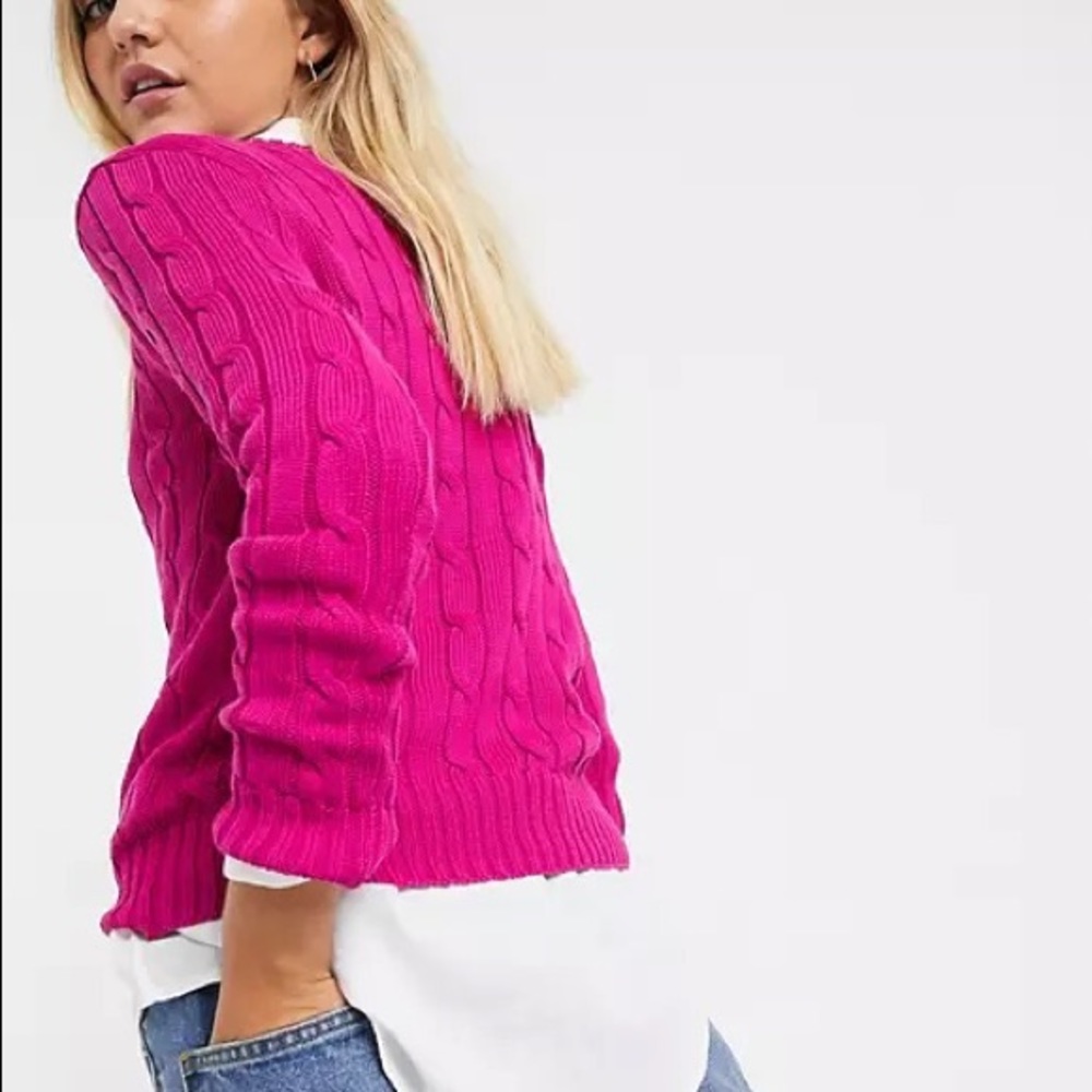 Lauren Ralph Lauren Pink Crewneck Womens Sweater Size Large